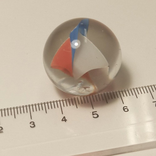 Glass Marble Large Size Like New, 1980s Collectible