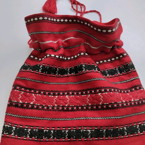 Cretan Vourgia like new, handmade cotton textile 30x27 cm