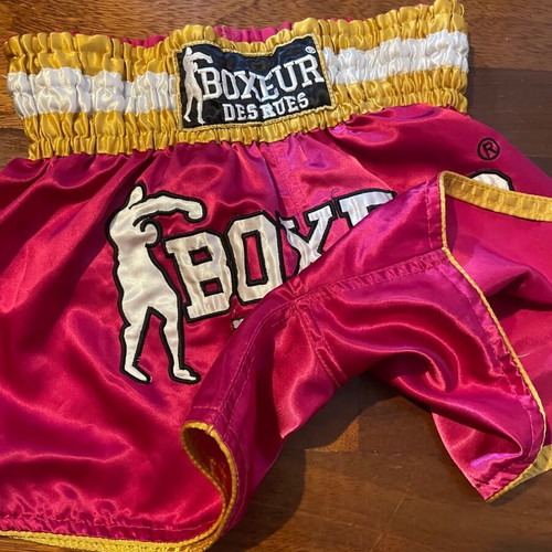 Boxeur the Rues satin women's boxing shorts fuchsia used size M