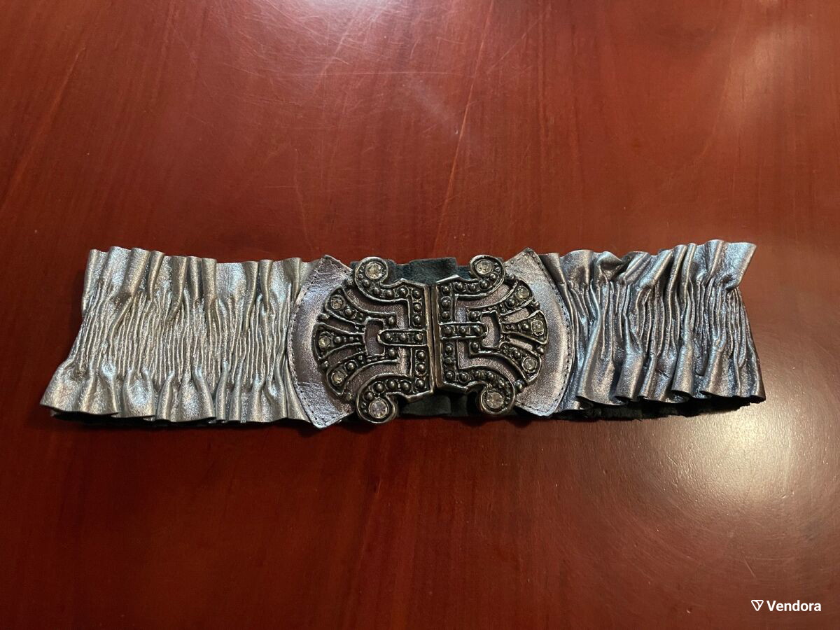 Vintage Silver Filigree Rose Buckle Stretchy Waist Cinch Belt PC Antique Ottoman Silver Belt – Turkish Filigree Buckle  main image 2