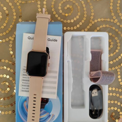 Smartwatch wristwatch, beige, women's