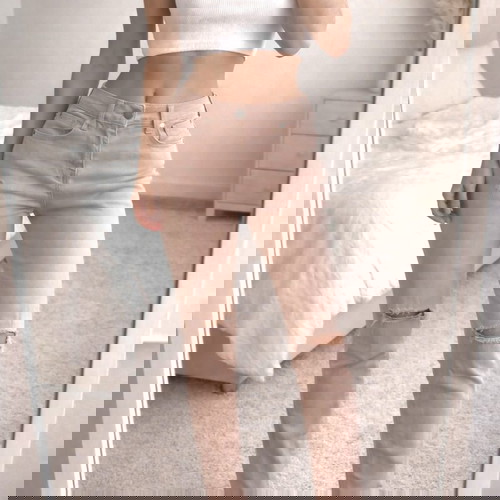 Bershka high-waist push up pants new, XS, beige pink