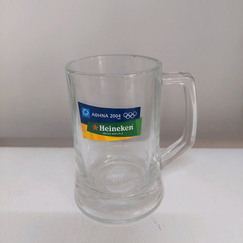 Heineken beer mug set like new, dedicated to 2004 Olympic Games, 250ml