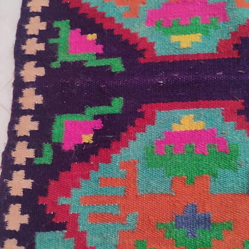 Handwoven Wool Loom Textile New 2.20x0.55 from Arnaia Chalkidiki