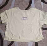 Τοπ κορίτσι crop Bershka σαν καινούργιο, κίτρινο, μέγεθος 166 cm
