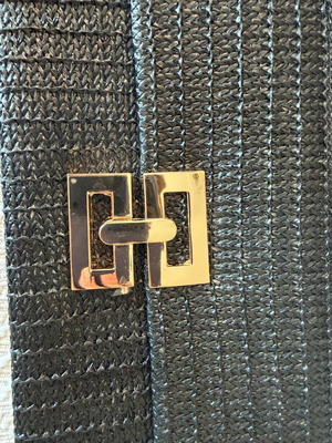 Black envelope clutch bag