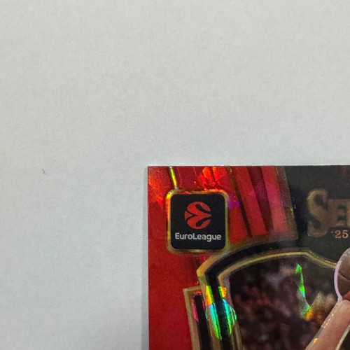 2025-26 Panini Select Euroleague Saras Jasikevicius Premier Red Cracked Ice Card new, authentic