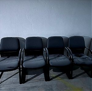 Δερμάτινες Καρέκλες Γραφείου SATO (ΣΕΤ 5 τεμαχίων)