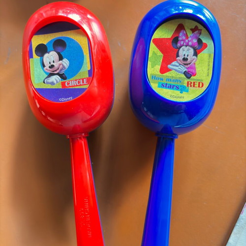 Disney plastic maracas for preschool children