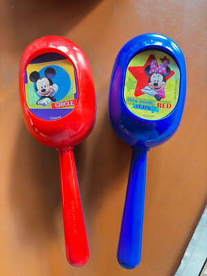 Disney plastic maracas for preschool children
