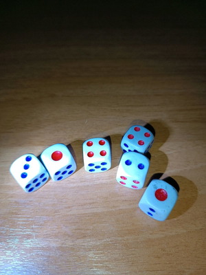 Dice set of 6 in good condition