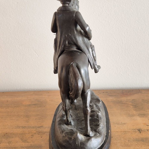Zamak Napoleon Bonaparte Equestrian Statue, French Belle Époque
