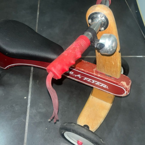 Vintage children's riding car used, collectible balance bike