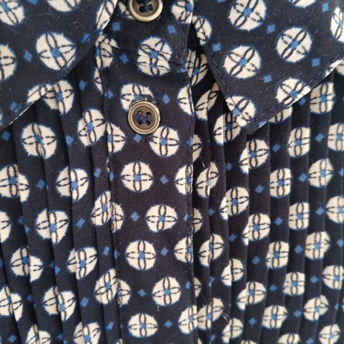 H&M long sleeveless shirt dress, blue multicolor, size 4XL / 48