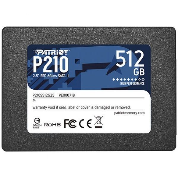  SSD PATRIOT P210S512G25 P210 512GB 2.5'' SATA 3