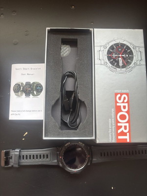 Ανδρικό Smartwatch αθλητικό καινούργιο, outdoor με μαύρο λουράκι