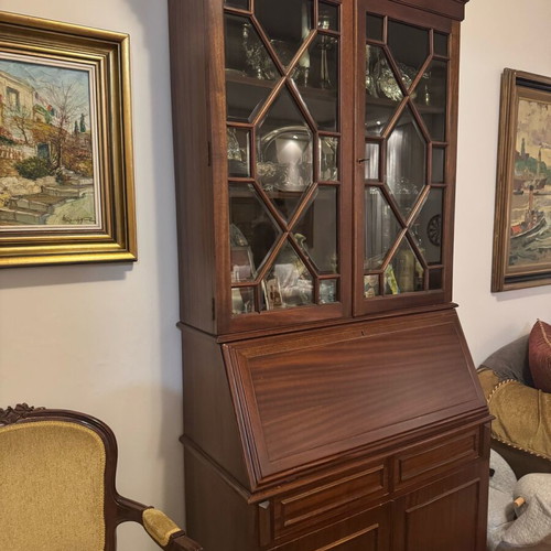 Wooden showcase-secretary used furniture by Varagkis