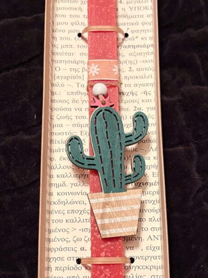 Easter candles with wooden cactus new, two designs