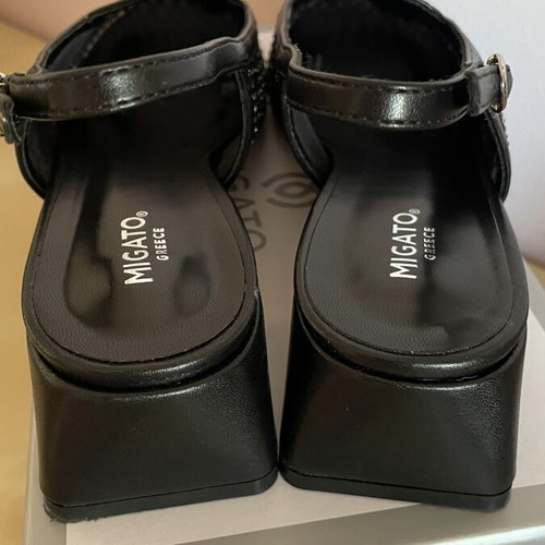 Migato sandals with strass like new, size 39, black