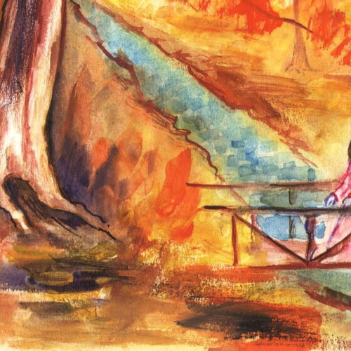 Watercolor painting Golden Autumn new
