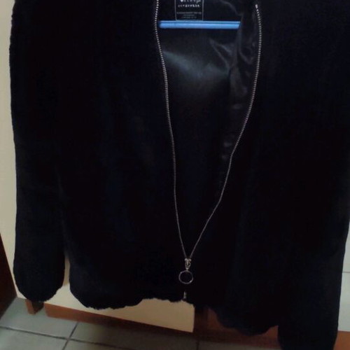 Terranova kids faux fur coat like new, black, size S