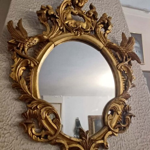 Mirror used, wood frame