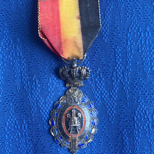 Belgian military sapper medal used, World War II 1940