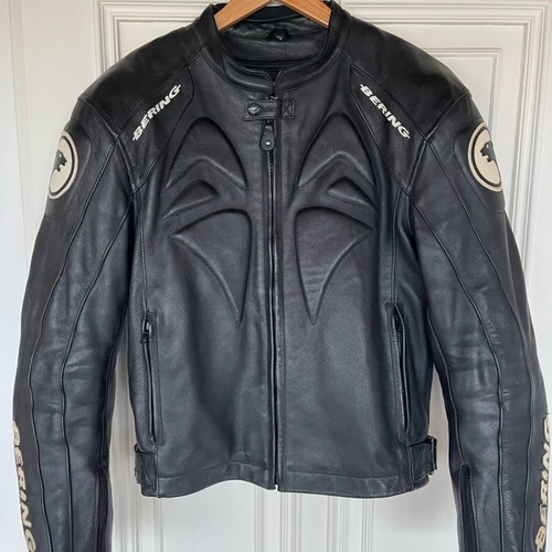 Bering leather motorcycle jacket used, winter full leather, size S