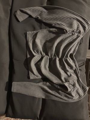 Gray blouse with shirring like new, one size