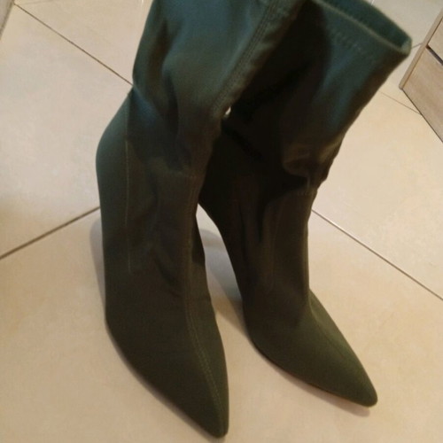 Bershka khaki sock boots size 38 new