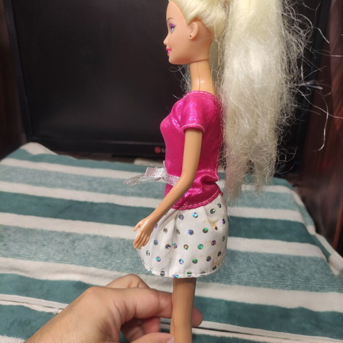 Barbie doll Mattel used with stains on dress