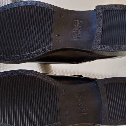Pyrgos leather military shoes size 46 new black
