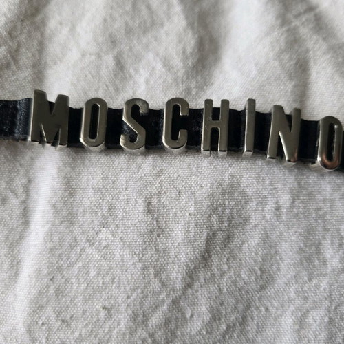 Moschino leather bracelet used, vintage 1990, black