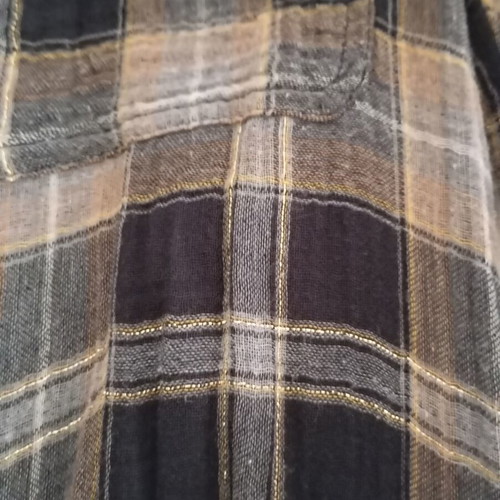 Mango checked shirt like new, size M, black and beige