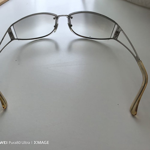 Salvatore Ferragamo sunglasses used, vintage model with transparent lenses