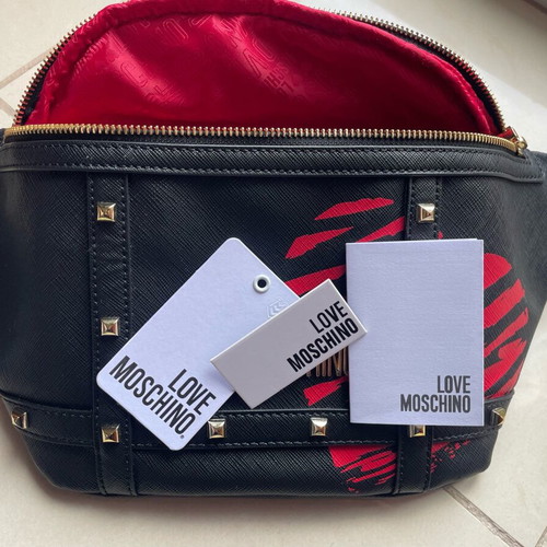 Love Moschino waist bag new, black and red