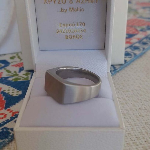 Men's ring new, silver color