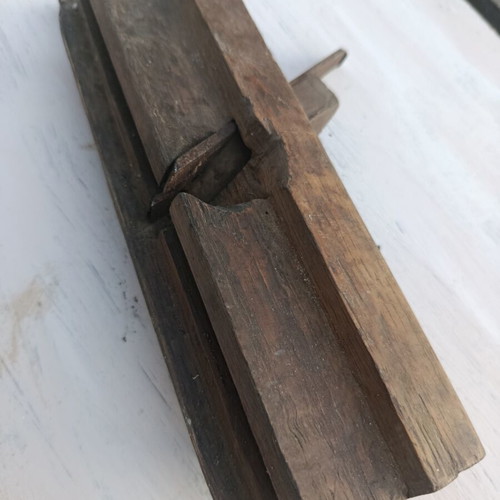 Antique wooden plane used carpentry tool