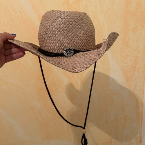 Straw pirate hat like new, beige, size S