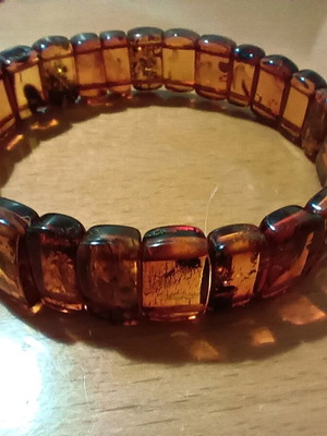 Amber bracelet new in honey, brown, and orange shades