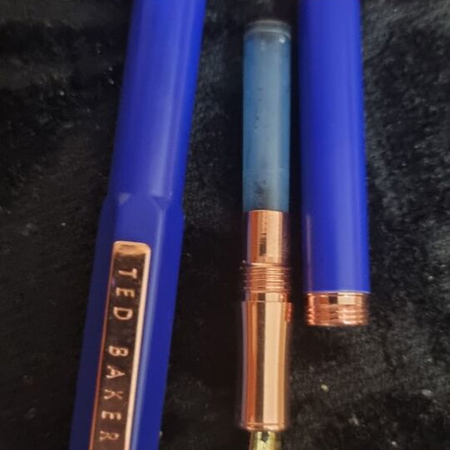 Ted Baker Electric Blue Sapphire Fountain Pen like new