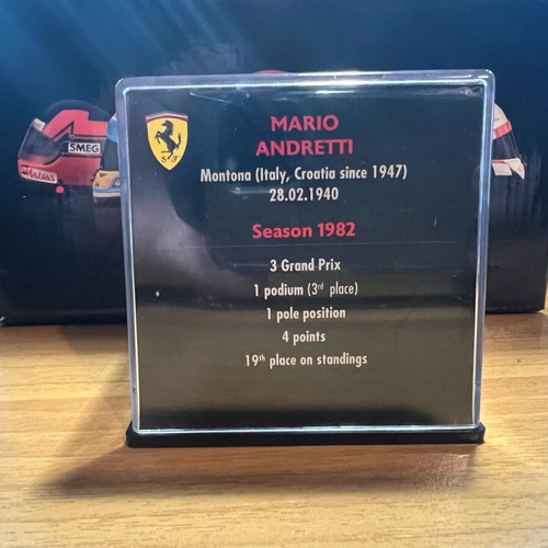 Mario Andretti 1982 helmet new from Ferrari collection