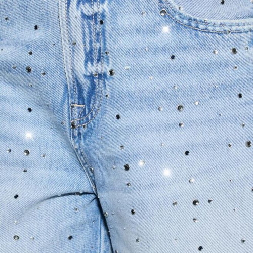 Stradivarius denim shorts with studs, size 34