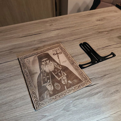 Wooden icon of Saint Luke the Physician new with embossed engraving