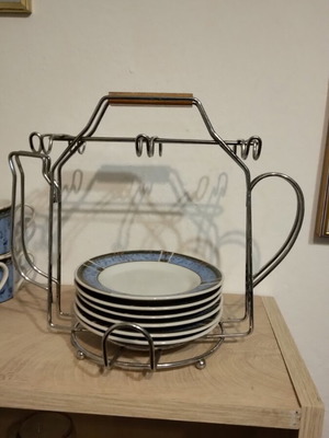 Tea set with metal base new