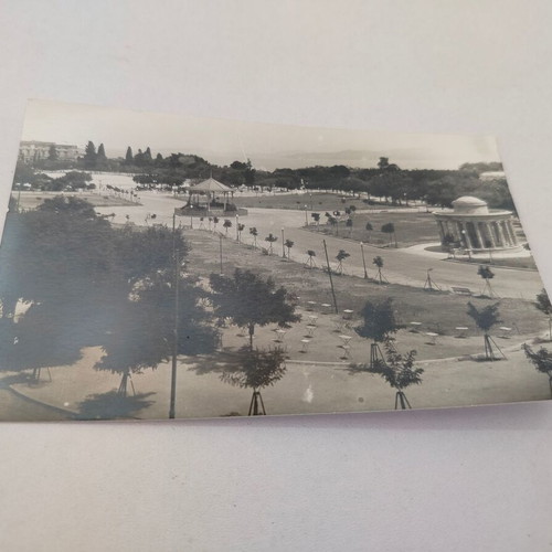 Black and white postcard Corfu used, La Haute Place Corfou