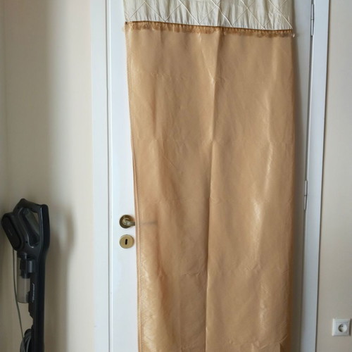 Curtain set 1.40x2.20 meters with decorative details, satin quality