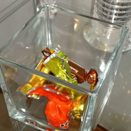 Multipurpose glass vintage container like new