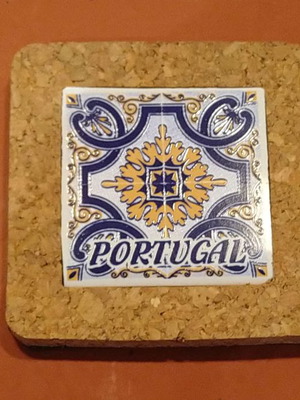 Μαγνητάκι από Πορτογαλία με πλακάκι αζουλέζος σε φελλό