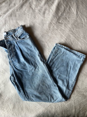 Bershka jeans used, size M, blue turquoise
